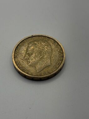 1984 Vintage Coin Spain 100 Cien Spanish Pesetas Carlos 1